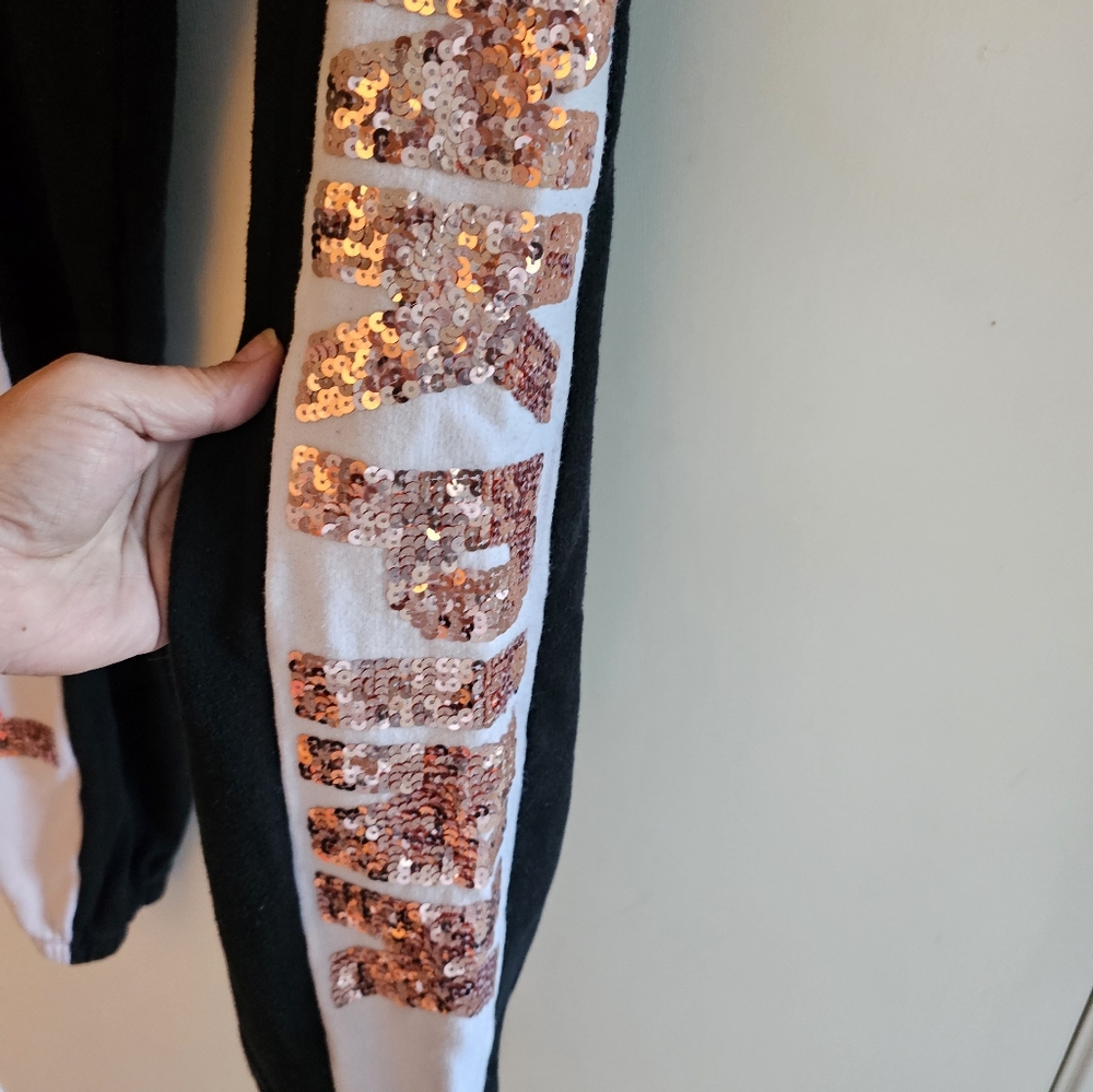 Victoria Secret Pink sequined sweat suit. Sweatshirt is small pants xs. - Picture 10 of 16
